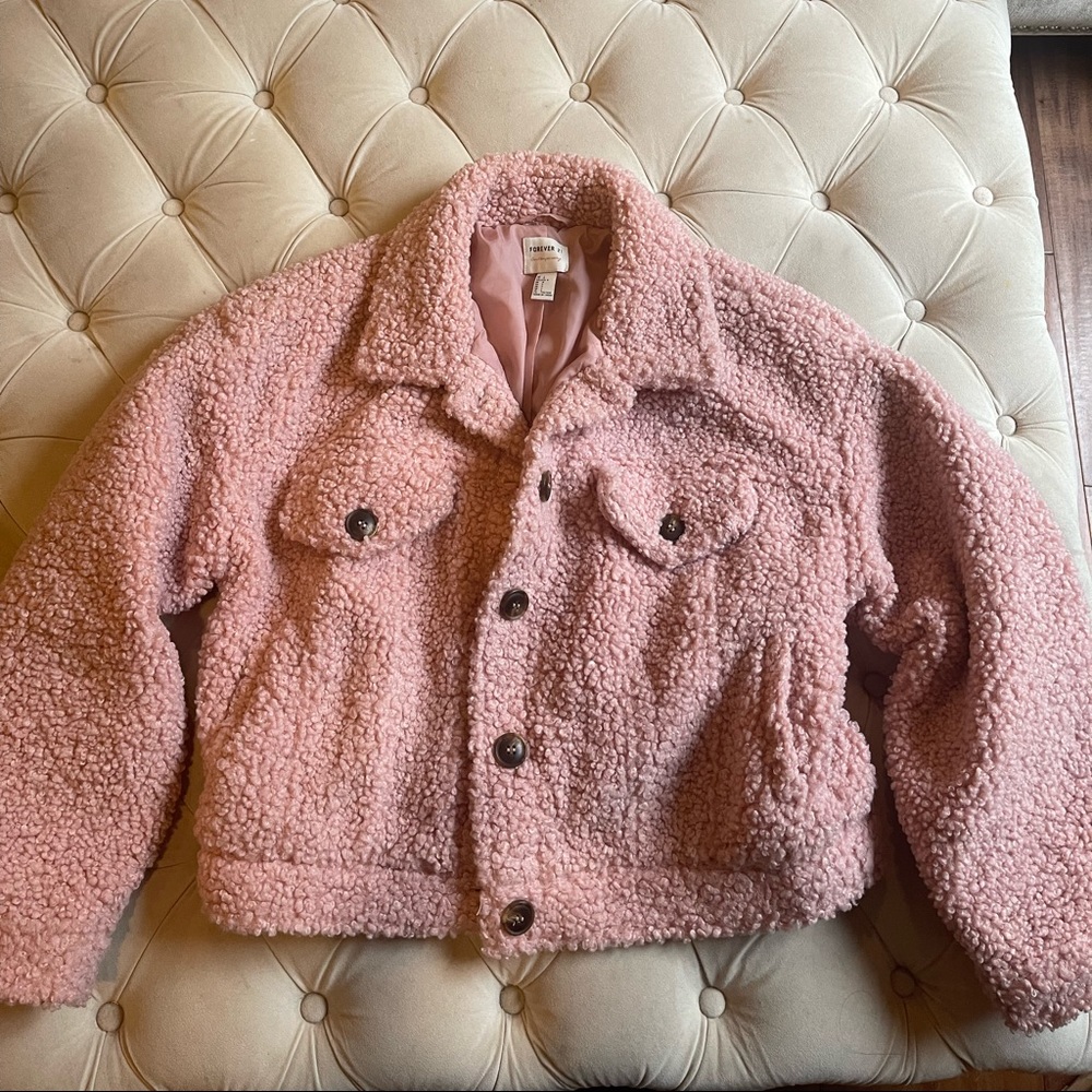 Pink Boucle Jacket size Large